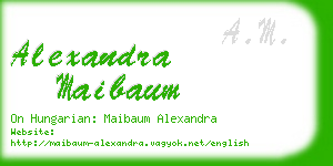 alexandra maibaum business card